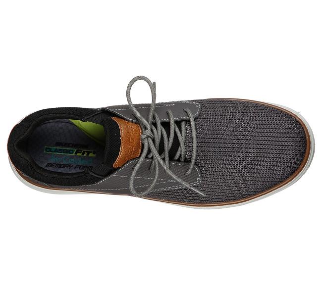 Zapatos Sin Cordones Skechers Hombre - Moreno Gris JICSQ6842